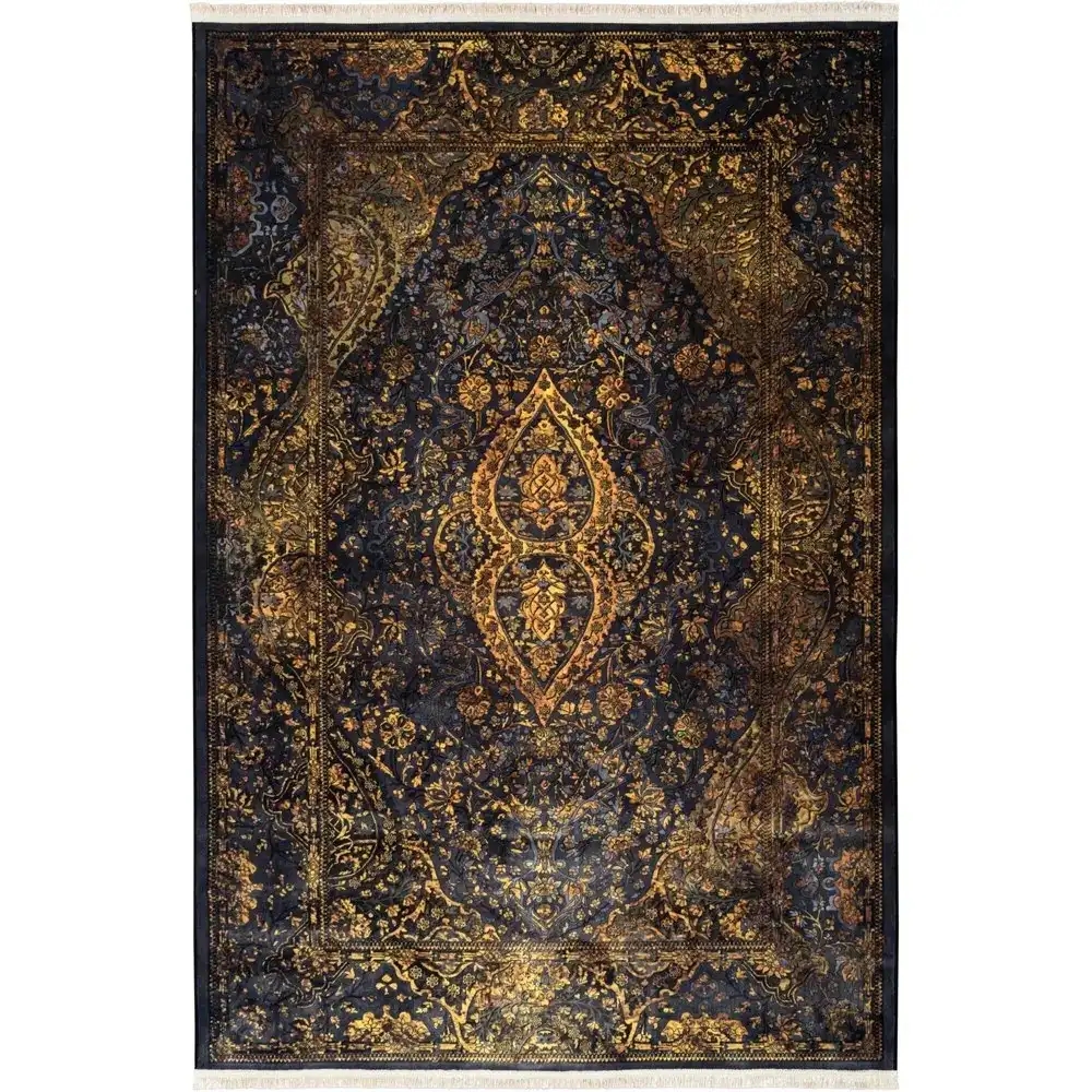 فرش ماشینی سنتی طرح 25nb0091 دودی 1000 شانه